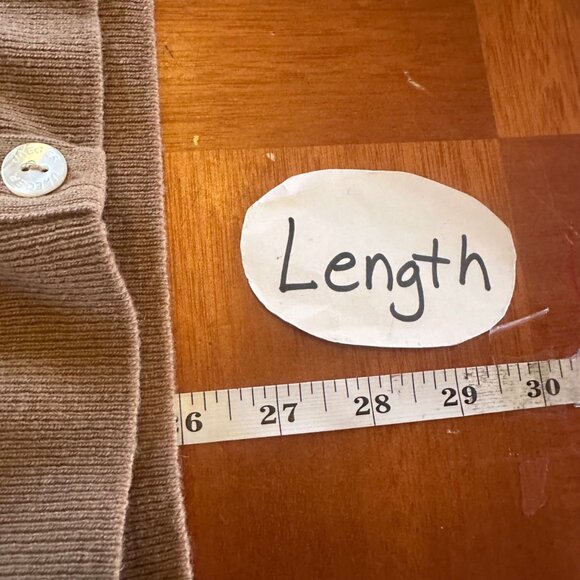 Jaeger 100% Lambswool Cardigan With Geometric Pattern Size 38 Made In Great Brit - Picture 4 of 6